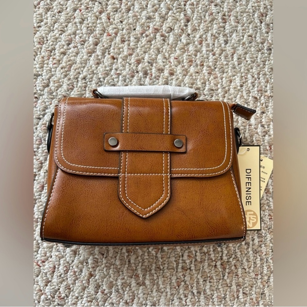 Brown Leather Crossbody Bag